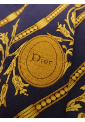 Christian Dior Pre-Owned Monsieur floral-print tie - Blue