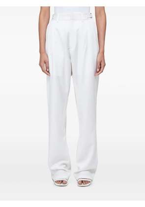 GmbH pleated adjustable-waist trousers - White