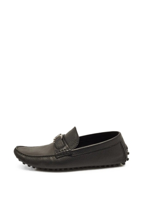 Louis Vuitton Pre-Owned Hockenheim leather loafers - Black