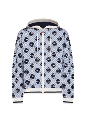 Casablanca CC Monogram jacquard hoodie - Blue