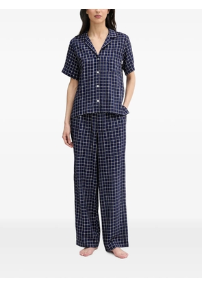 DKNY check-pattern pajamas - Blue
