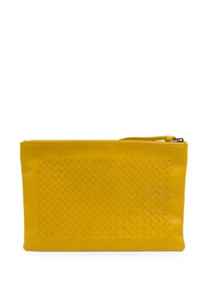 Bottega Veneta Pre-Owned Intrecciato leather clutch bag - Yellow