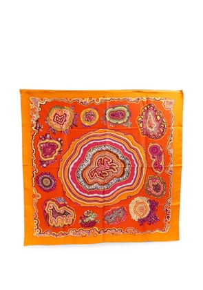 Hermès Pre-Owned Pierres et Cristaux scarf - Orange