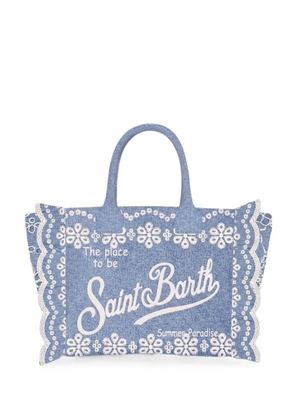 MC2 Saint Barth Vanity broderie-anglaise tote bag - Blue