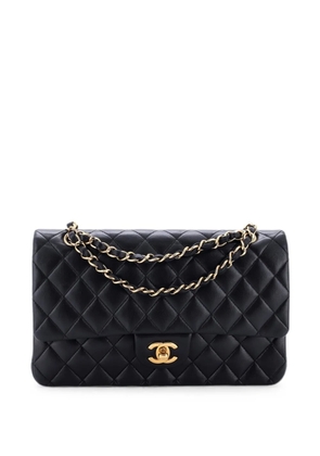CHANEL Pre-Owned Classic Double Flap Bag Quilted Lambskin Medium shoulder bag - Black