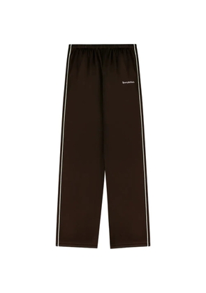Sporty & Rich serif-logo side-stripe track pants - Brown