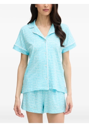 DKNY logo-print short-sleeved pajamas - Blue