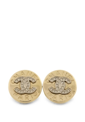 CHANEL Pre-Owned interlocking-CC earrings - Gold