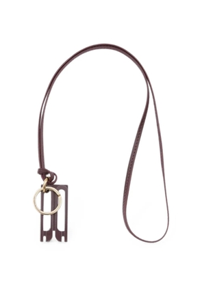 Victoria Beckham Dorian logo-plaque keyring - Red