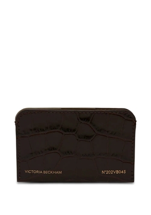Victoria Beckham croco-effect cardholder - Brown