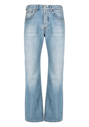 Victoria Beckham logo-patch cotton straight jeans - Blue