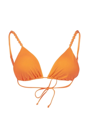 ViX bead-embellished triangle bikini top - Orange