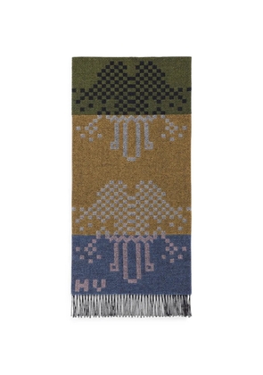 Henrik Vibskov Cross Stitch fringed scarf - Brown