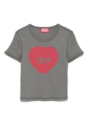 Diesel T-Ele heart-print T-shirt - Grey