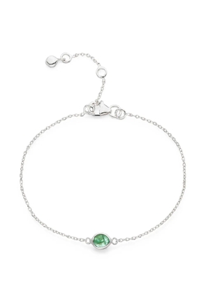 AUREE JEWELLERY mini Manhattan emerald bracelet - Silver