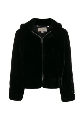 Michael Kors faux-fur hooded jacket - Black