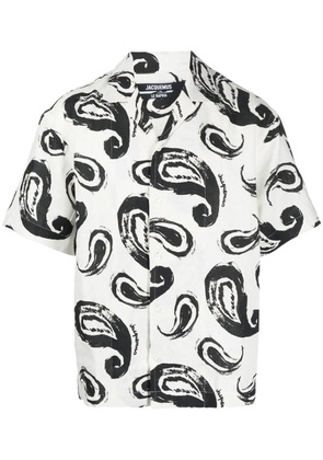 Jacquemus La Chemise Jean paisley-print shirt - White