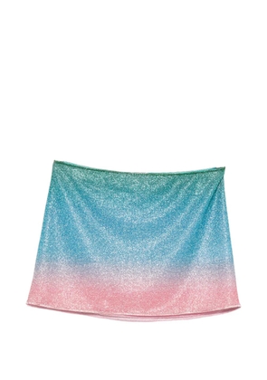 Oséree Lumière lurex mini beach skirt - Blue