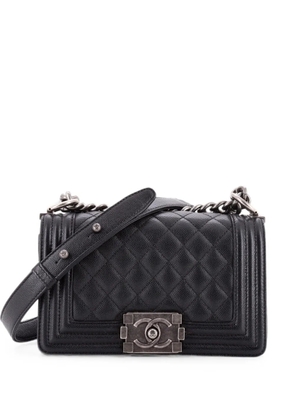 CHANEL Pre-Owned Boy Flap Bag Quilted Caviar Small crossbody bag - Black