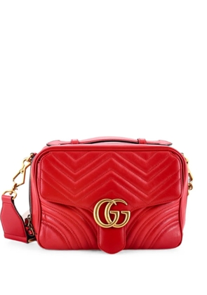 Gucci Pre-Owned GG Marmont Zip Around Camera Bag Matelasse Leather Small shoulder bag - Red
