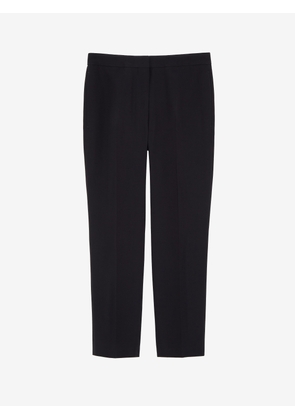 McQueen Leaf Crepe Cigarette Trouser - Black - Women - 12