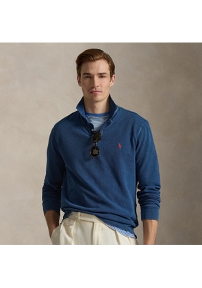 Custom Slim Fit Indigo Mesh Polo Shirt