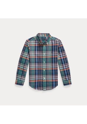 Plaid Cotton Oxford Shirt