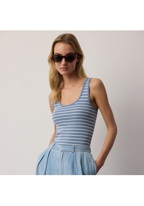 Ellis Rib-Knit Striped Tank Top
