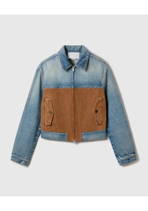 Stella McCartney - Corduroy Panel Denim Jacket, , Size: L