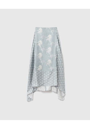 Stella McCartney - Horse Print Silk Midi Skirt, , Size: 38