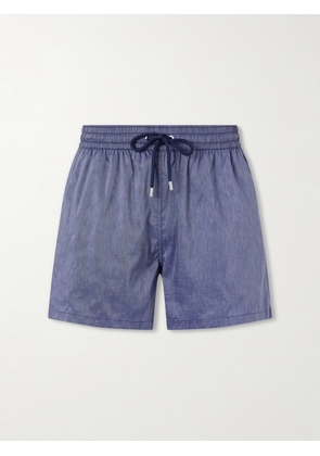 Frescobol Carioca - Rio Straight-Leg Linen Blend Swim Short - Men - Blue - S