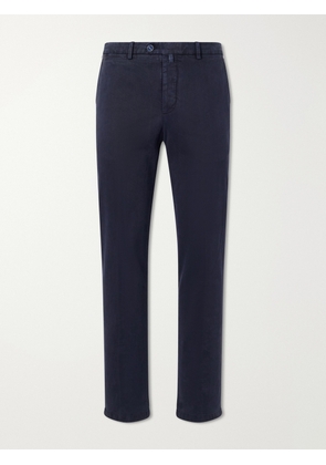 Kiton - Straight-Leg Lyocell-Blend Trousers - Men - Blue - IT 46