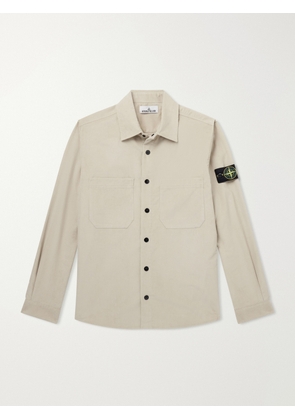 Stone Island - Logo-Appliquéd Cotton-Corduroy Shirt - Men - Neutrals - S