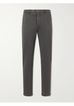 Kiton - Straight-Leg Lyocell-Blend Trousers - Men - Brown - IT 46