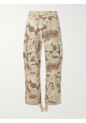 Cherry Los Angeles - Wide-Leg Camouflage-Print Cotton Trousers - Men - Neutrals - UK/US 30