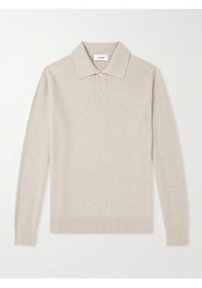 Lardini - Knitted Wool and Cashmere-Blend Polo Shirt - Men - Neutrals - S