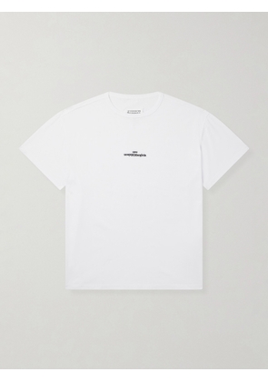 Maison Margiela - Logo-Embroidered Cotton-Jersey T-Shirt - Men - White - XS