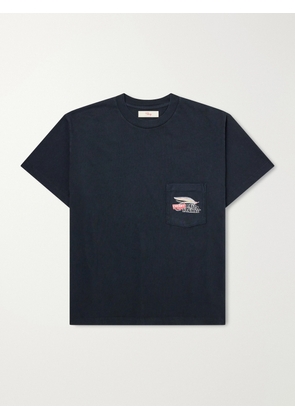Cherry Los Angeles - Logo-Printed Cotton-Jersey T-Shirt - Men - Blue - XS