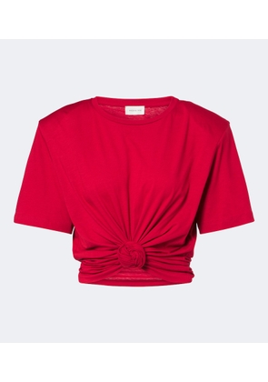 Magda Butrym Cropped cotton-blend jersey T-shirt