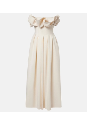 Khaite Claude draped bustier dress