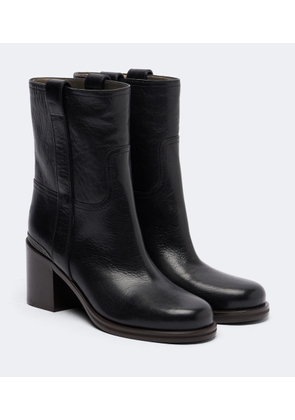 Brunello Cucinelli Monili leather ankle boots