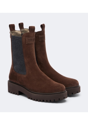 Brunello Cucinelli Monili suede Chelsea boots