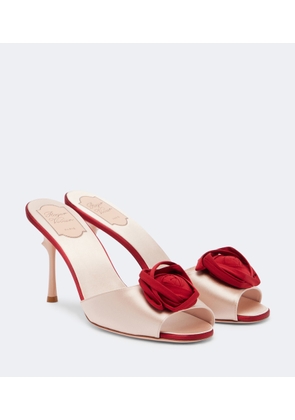 Roger Vivier Epine Rose satin mules