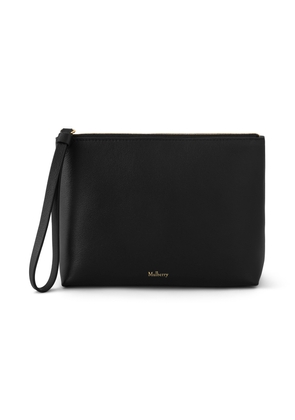 Mulberry Women's Leather Zipped Cosmetic Pouch Black