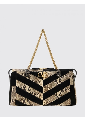VALENTINO GARAVANI Panthea Python and Suede Shoulder Bag with VLogo Signature