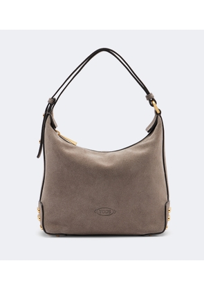 Tod's Metal Dots Mini suede top-handle bag