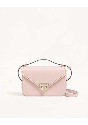 Valentino Garavani Valentino Garavani Rockstud Small Shoulder Bag In Grainy Calfskin Woman PINK UNI