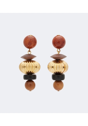 Jennifer Behr Lavon embellished gold-plated drop earrings