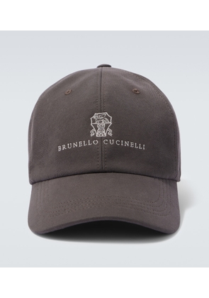 Brunello Cucinelli Logo cotton canvas baseball cap