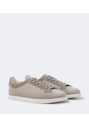 Brunello Cucinelli Suede-trimmed leather sneakers